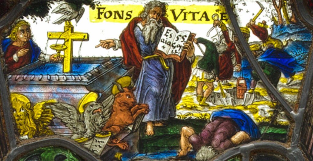 Stained glass Hagenbuch fons vitae