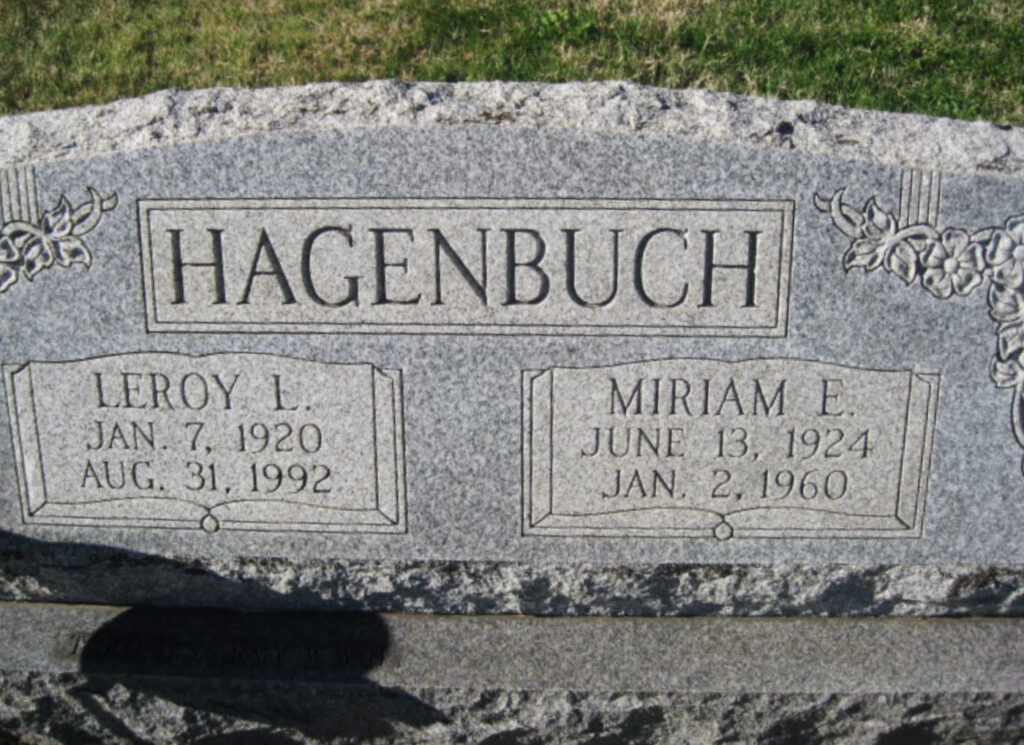 Gravestone LeRoy Hagenbuch