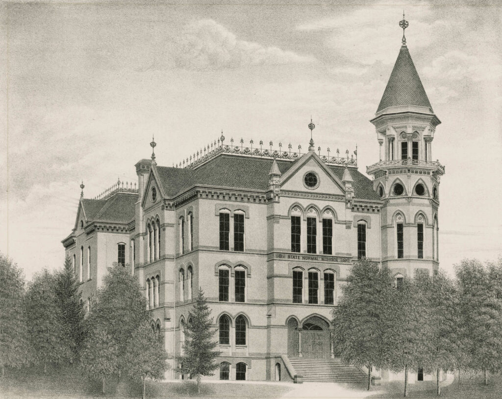 Michigan State Normal School 1878 Lithograph