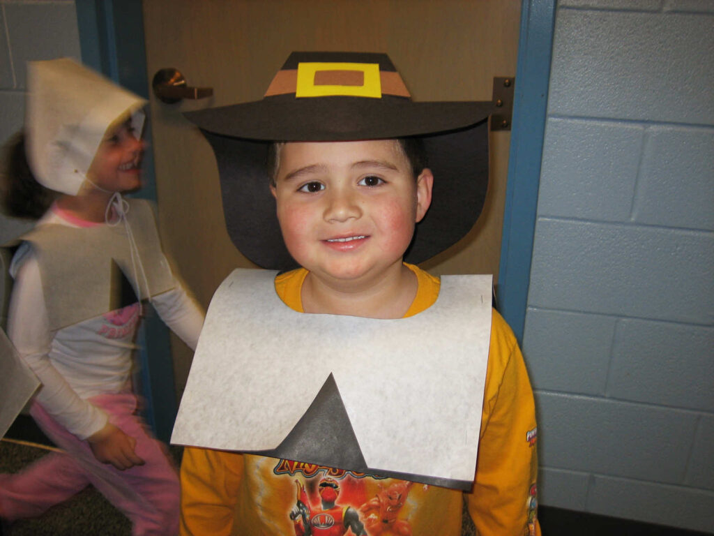 Boy Dressed Pilgrim School