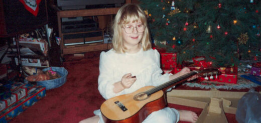 Sara (Mowery) Hagenbuch Guitar Christmas 1993