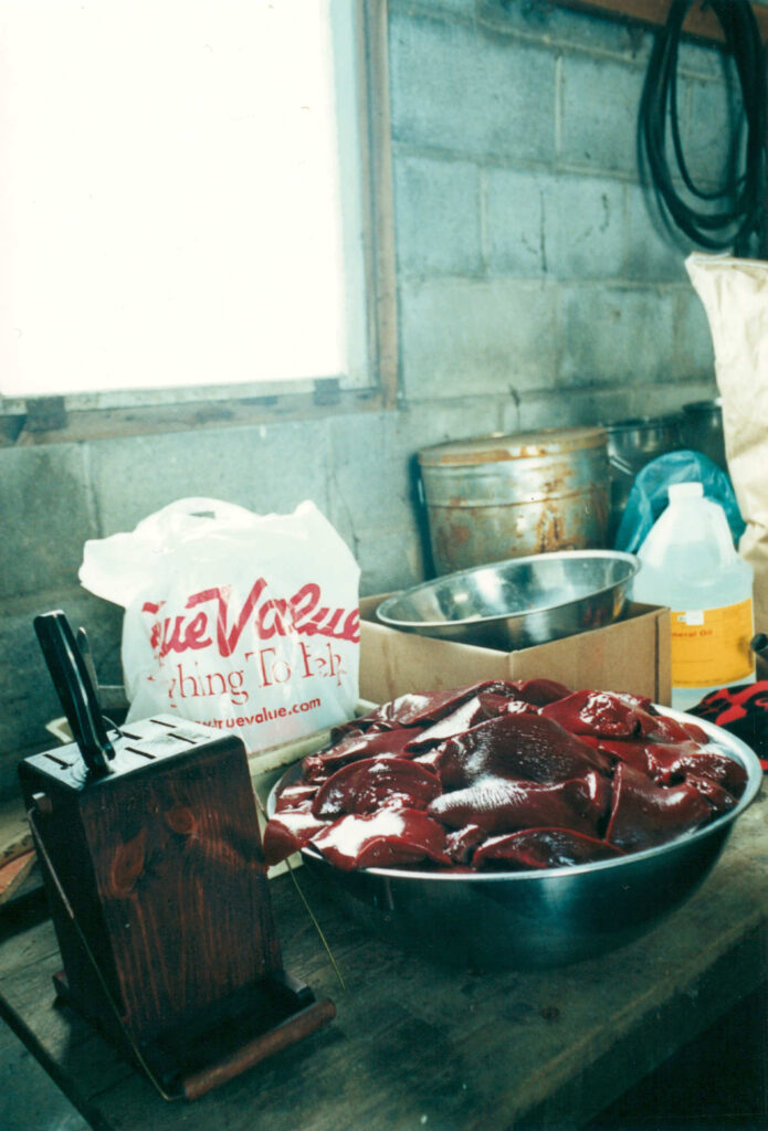 Hog Livers Butchering 2001