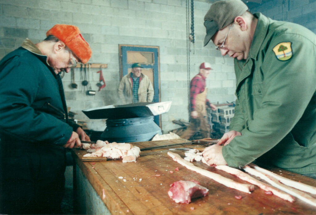 Mark Hagenbuch Cutting Fatty Skin Butchering