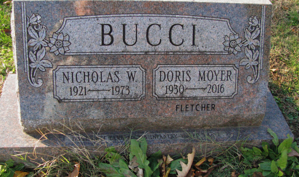 Doris (Moyer) Bucci, Fletcher Gravestone