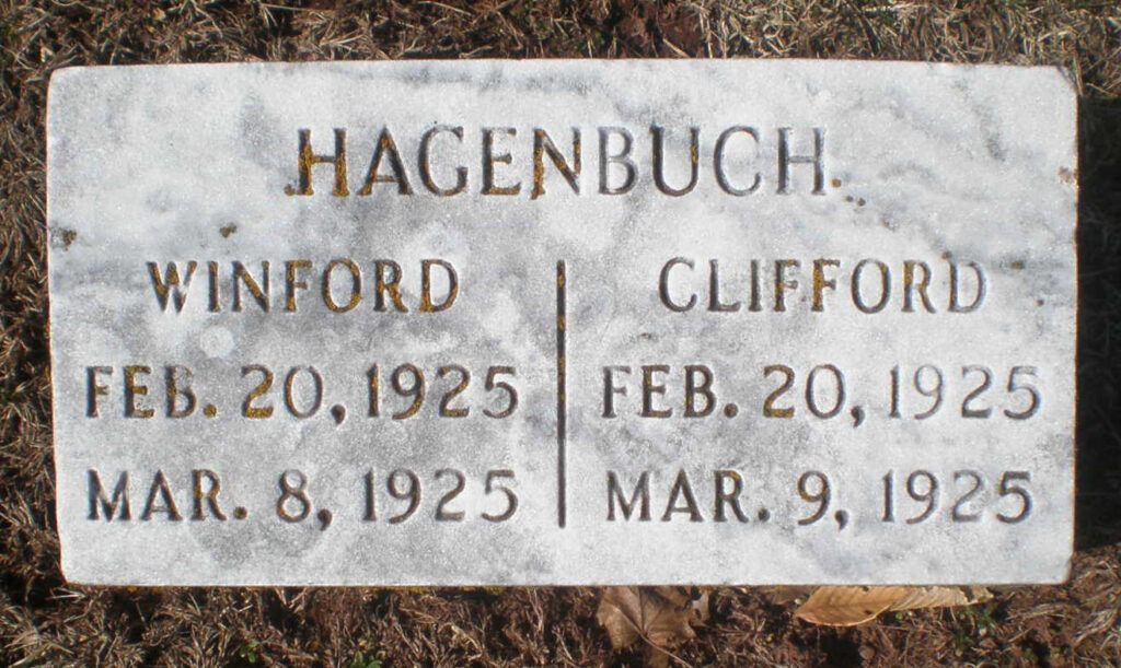 Gravestone Winford and Clifford Hagenbuch